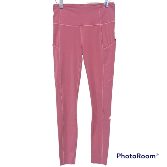 Lululemon Fast and Free High Rise Tight Leggings 25" *Cool Cherry Tint Size 6 - Picture 2 of 6